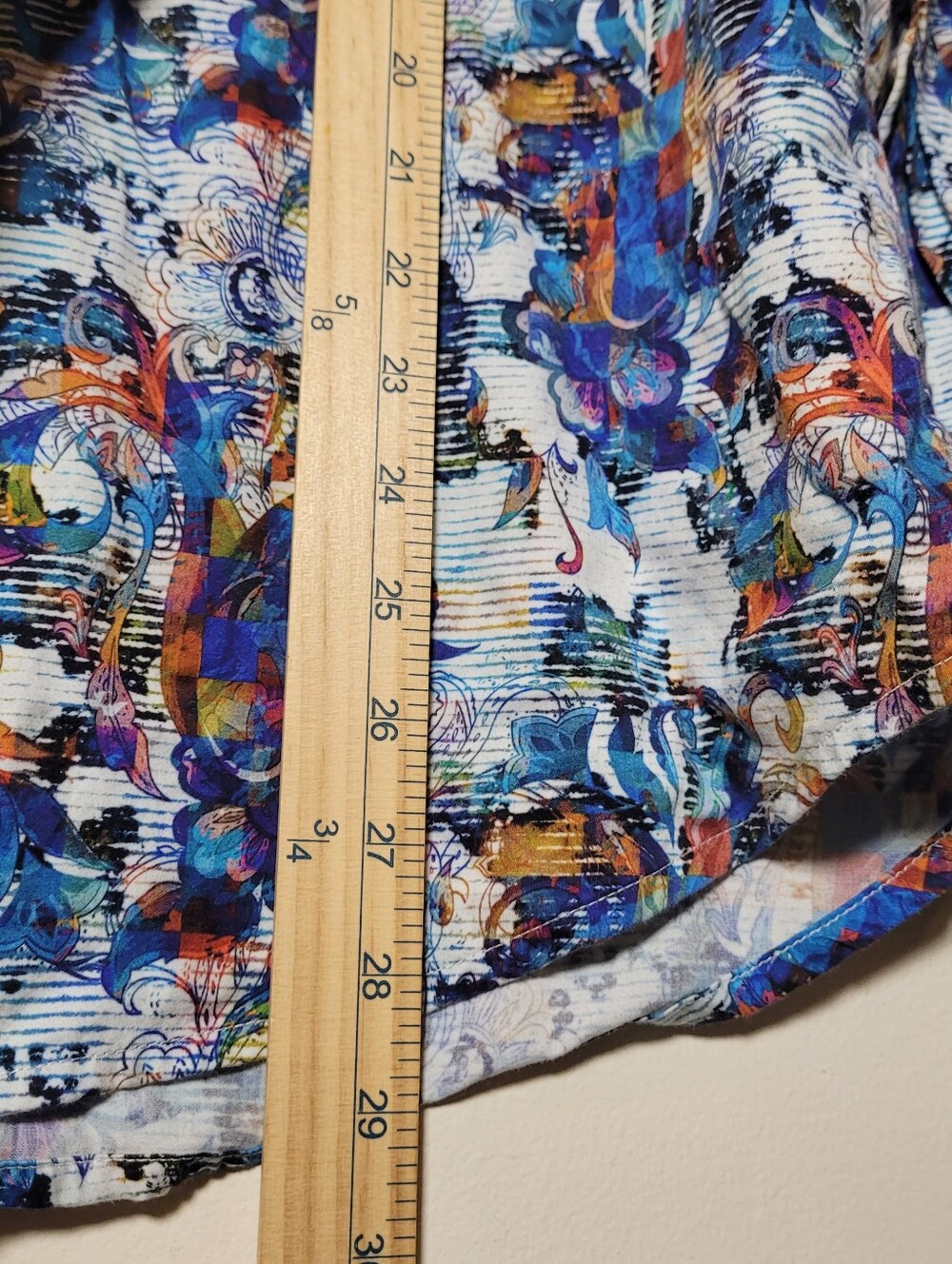 Robert Graham men's Blue Multi Floral Button-Up Shirt XL Classic Fit Abtract Y2K - Picture 10 of 10